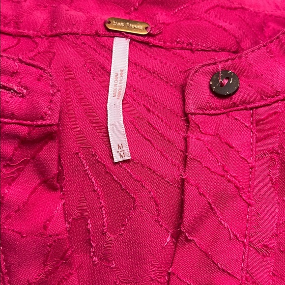 FREE PEOPLE, CAN’T STOP DREAMING OVERSIZED TUNIC TOP, HOT PINK, M - Picture 9 of 9